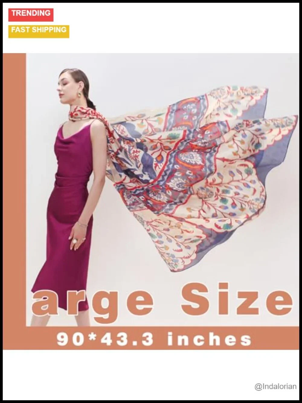 100% Mulberry Silk Shawl Wrap for Women Evening Dress, Lightweight, Oversized